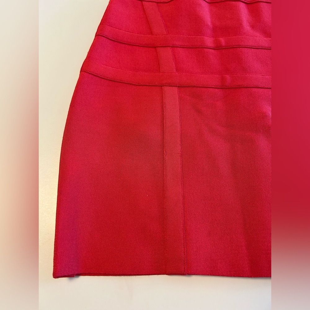 HERVÉ LÉGER Poppy Bandage Mini Pencil Skirt, Heavy Stretchy fabric, Sz Med - Picture 7 of 14